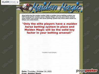 The Original Maiden Horse Betting System