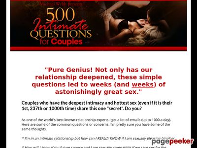 Best-selling Author And World Renowned Relationship Expert Michael Webb Gives Couples The Tool For Creating Deep Intimacy Which Also Fuels The Fire For A Night Of Sizzling Sex. Lots Of Affiliate Resources -- Https://questionsbook.com/affiliate-program