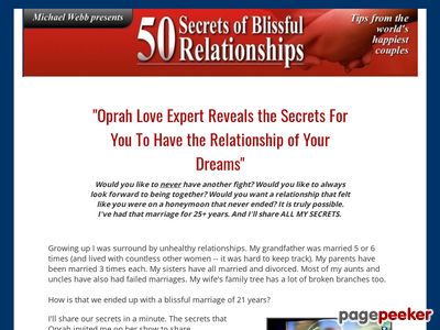 Discover What The Top 1% Of Couples Know. Never Fight Again. Save Your Marriage. Grow Deeply In Love. Affiliates Can Earn Over $30 Per Sale With Gold Package. Lots Of Resources At Https://50secrets.com/affiliate-program Famous Author Has Been On Oprah