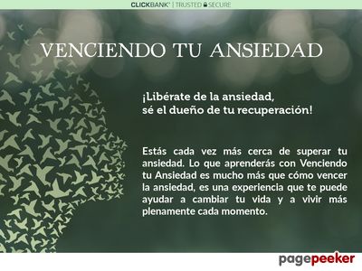 Programa Completo Para Superar La Ansiedad Y Los Ataques De Pánico. 75% De Comisión. Producto De Alta Calidad