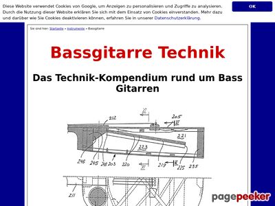 Patentschriften Rund Um Die Technik Von Bassgitarren Und E-bässe.