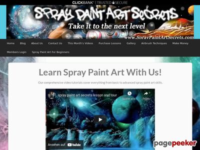 Membership Site For Learning Spray Paint Art. There Is A Thriving Community Of Street And Spray Paint Artists Online And In The World. This Site Teaches Spray Paint