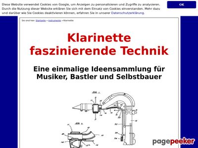 Patentschriften Rund Um Die Technik Von Klarinetten.