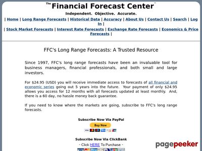 Financial Market And Economic Forecasts