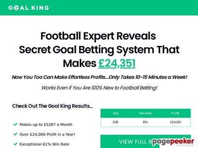 New Professional Football Tipster Service Launches On 30th November. 50% Commission On All Sales. Rebills + Upsell. Many Of Our Affiliates Typically Earn Over $1 Per Click On Initial Sale Alone.