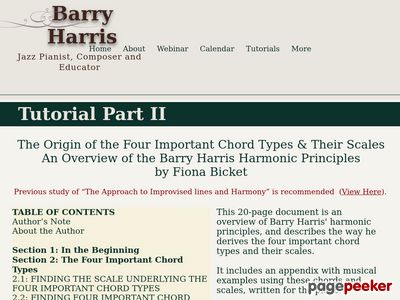 This Jazz Tutorial Is An Overview Of Barry Harris' Harmonic Principles