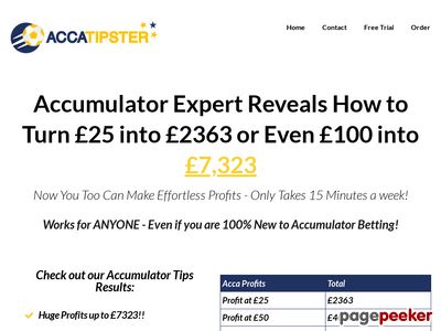 New Acca Tips Service. Earn 50% Every Month For Life! Unlimited Rebills & High Converting Upsell! Pro Tips Service With Fantastic Results! Http://www.accatipster.com/affiliates