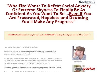 Make $44 To $64 Per Sale! Most Extensive Social Anxiety Video Training Program Available! 12 Module System That Helps People Struggling With Social Anxiety To Become Confident Around People. For More Info Visit: Http://socialexpression.net/cbaffiliates