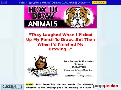 High Commission. Unique Hook Of How To Draw Animals In 15 Minutes Using The Teachings Of The Man Who Inspired Walt Disney. High Search Volume For "how To Draw Animals" Keyword. Free Bonus Drawing Ebooks For Other High Search Volume Keywords. Many Banners.