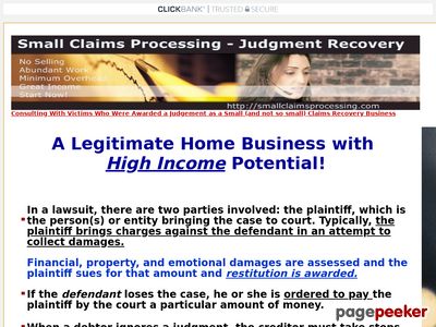 Enter A Rewarding Business Exacting 50% Contingency Fees. Possibilities Are Endless For Growth In The Judgment Recovery And Small Claims Processing Field. Surprise Yourself With How Lucrative Court Ordered Judgment Contingencies Can Be.