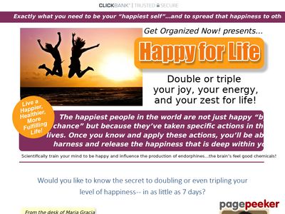 Your Customers Will Love Maria Gracia's Happy For Life Program. You'll Earn 50% Commissions On All Sales. Converts Up To 5%. Check Out Sales Page To See How Big This Program Is.