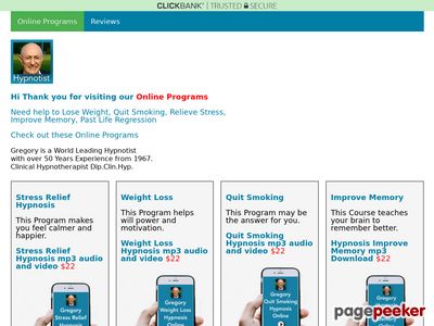 Gregory Is A World Leading Hypnotist With Over 50 Years Experience From 1967. Clinical Hypnotherapist Dip.clin.hyp. Affiliates Have Great Tools And Creatives. You Receive A Full Free Sample To Try First. Five New Products And More Coming. 70% Commission.