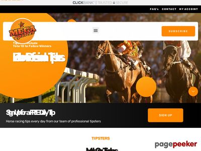 Easy Sell - High Performing & Highly Reputable Online Sports Tipster Network. Our Horse Racing Tipsters Include Tote Ten To Follow Winners 2020. Start Earning 50% Commissions On Sales & Rebills! Affiliate Page With Banners & Email Tools Helping U Sell!