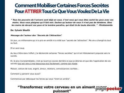 Programme Complet Les Secrets De L'attraction De Christian Godefroy Avec Nouveau Bonus. Page De Vente Innédite. Conversion Maximum! Obtenez Des Emails Et Bannières Ici: Http://www.succesattraction.com/partenaire