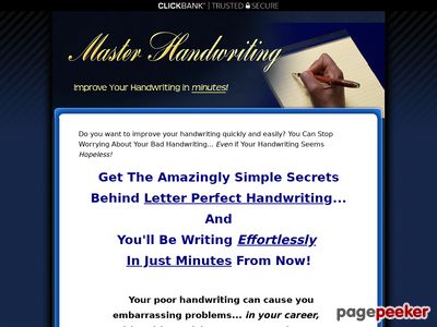 2015 Update=higher Convers! 75% Commission! Master Handwriting - How To Improve Your Handwriting In Minutes! High Demand