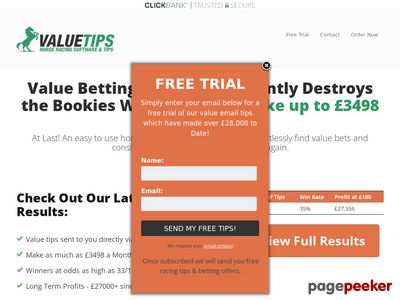 Earn 50% Every Month For Life! Unlimited Rebills! Potential To Earn Up To $1.61 A Hop. New & Improved Racing Software & Tips Service. See Aff Page Below For Full Details: Https://www.valuetips.co.uk/affiliatetools