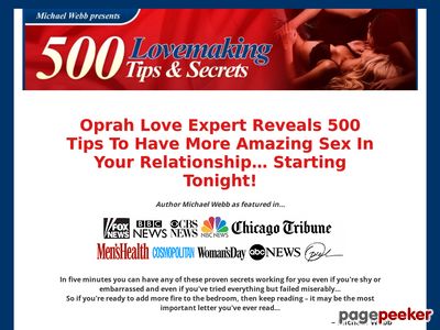 More Passion & Intimacy With Great Sex From Oprah Romance Expert - Selling Like Wildfire. Lots Of Resources For Affiliates. Https://500lovemakingtips.com/affiliate-program