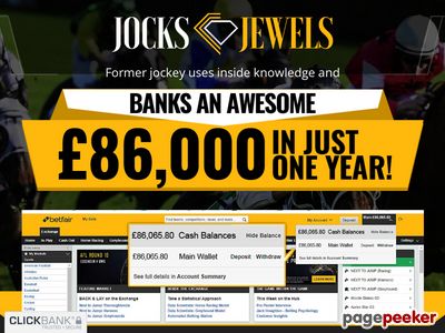 October 2021. Horse Racing Tips From Race Winners. 50% Commissions For All Affiliates. Full Affiliate Support And Customer Service Provided. If You Need Anything Please Email: Admin@jocksjewels.com And We Will Get Back To You.