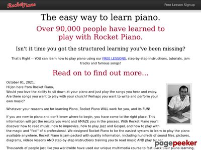 Rocket piano. Learn to play piano