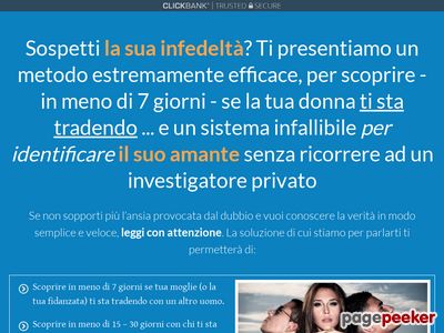 Nuovo: Il Più Efficace Sistema Di Riconoscimento Dell'infedeltà Coniugale Femminile. Altissima Domanda E Zero Concorrenza Sul Mercato Italiano. Previste Elevatissime Conversioni. Abbondante Materiale Promozionale. Guadagna Il 75% Su Ogni Vendita.