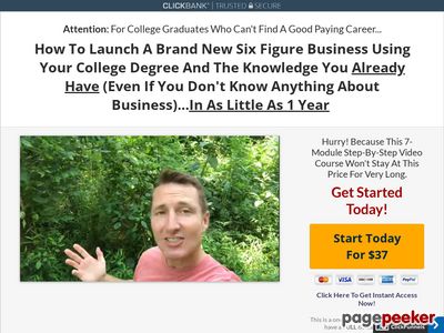 This Is A Step-by-step 7 Module Video Course On How I Used My College Degree To Start A Six-figure Business. Discover How To Pick A Niche