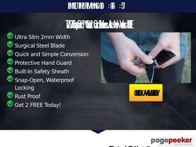 Give Away The World's Coolest Knife Free And Make Killer Money Doing So. This Is A Real Knife And It Converts Like Mad... 13.3% To Cold Traffic Like Banner Traffic While Dedicated Emails Have Produced Conversions As High As 28.9% - Http://bit.ly/cck-aff