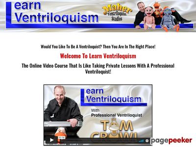 The Most Comprehensive On-line Ventriloquism Course Ever Created. 36 Time Released Lessons That Consist Of Videos