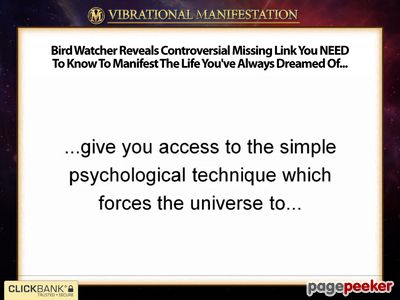 Interesting New Hook. #1 Manifestation Program Available For You To Promote Now. Earn 60% Commissions Across The Frontend And 3 Upsells. Proven Funnel By Alvin & Successvantage. Don't Wait. Send Email And Be Happy. Vibrationalmanifestation.com/aff.php