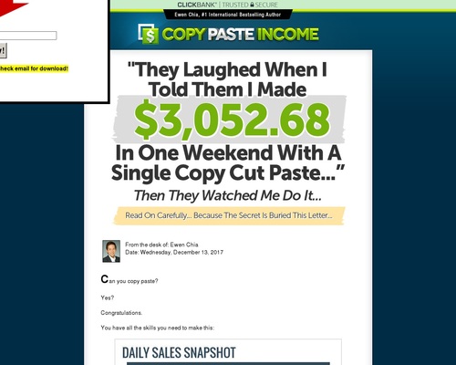 Ewen Chia’s Copy Paste Income!