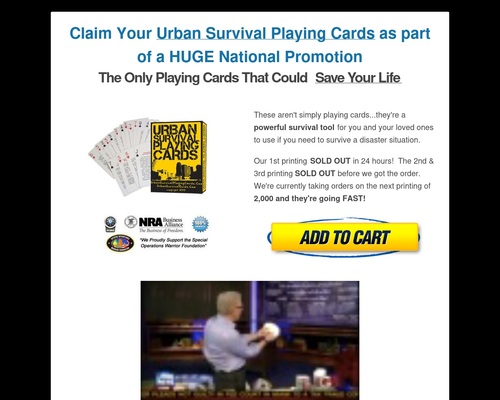 Urban Survival Playing Cards