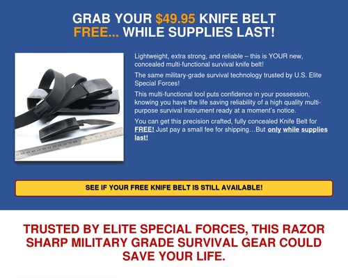 Free Survival Belt-knife