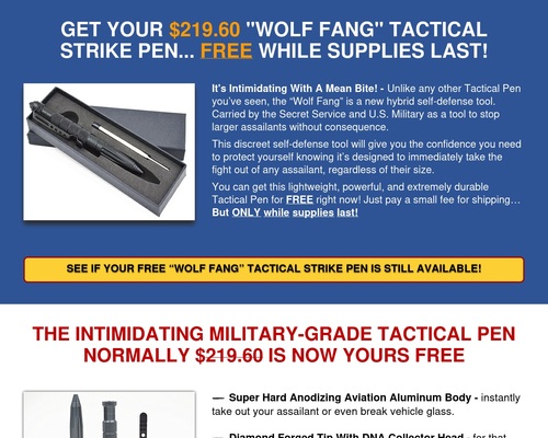 Free Self-defense Tactical Pen – High Conversion Rates