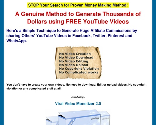 Viral Video Monetizer Affiliate Marketing System