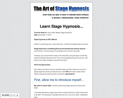 The Art Of Stage Hypnosis, How To Hypnotize People