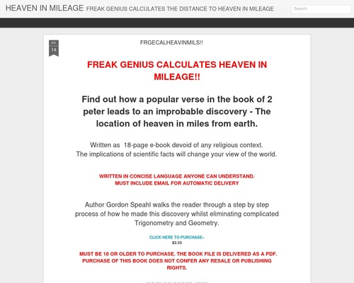 Freak Genius Calculates Heaven In Miles!!!