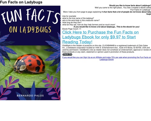 Fun Facts About Ladybugs