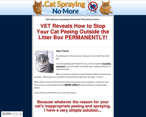 Cat Spraying No More – Brand New With A 16.2% Conversion Rate!