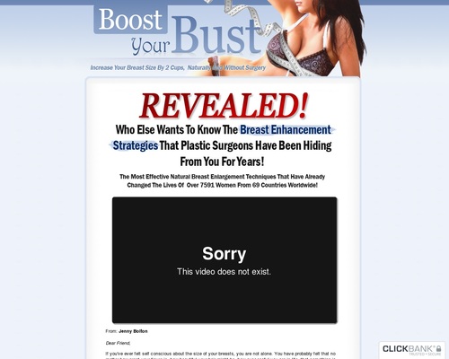 Natural Breast Enlargement – Boost Your Bust – 75% & $4.29 Epc’s