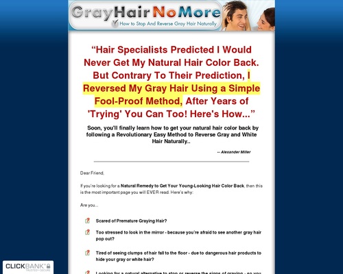 Gray Hair No More – Reverse Gray Hair – 2020 Update