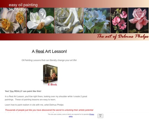 Real Art Lessons, Downloadable E-books By Artist Delmus Phelps