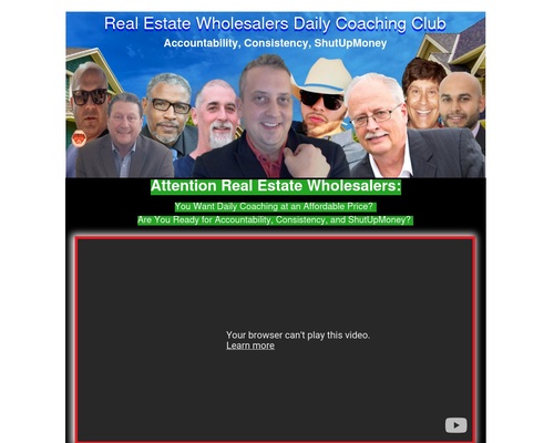 Real Estate Wholesaling Daily Coaching Club