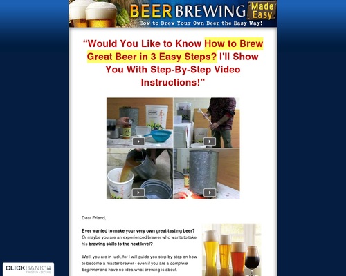 Beer Brewing Made Easy ~ High Conversions Huge Market – With Video!