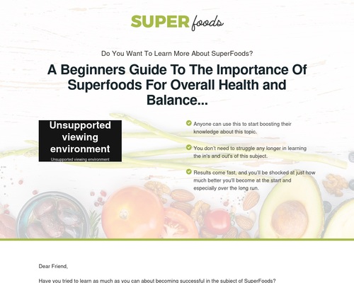 The Importance Of Superfoods For Overall Health And Balance Ebook