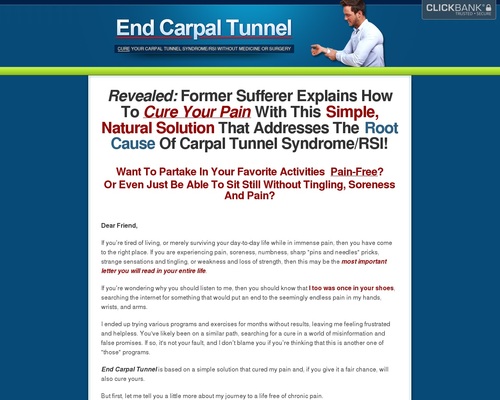 End Carpal Tunnel – Cure Cts / Rsi With The Only True Cure