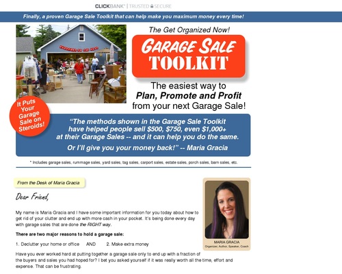 Get Organized Now! Garage Sale Toolkit