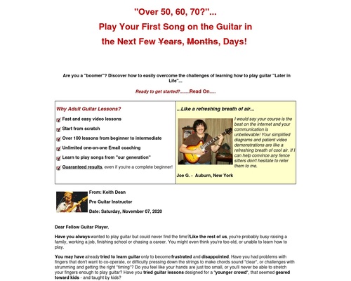 Adult Guitar Lessons