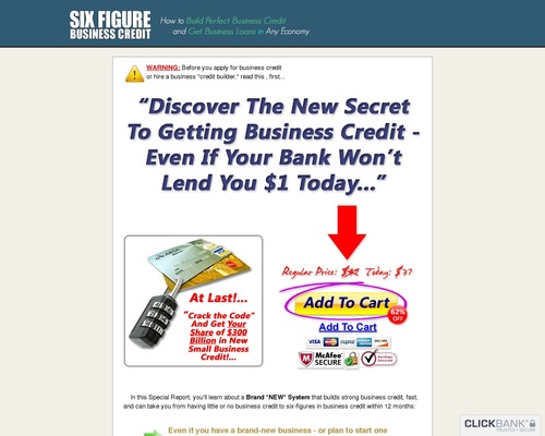 Six Figure Business Credit – 60% Commissions, High Conversions