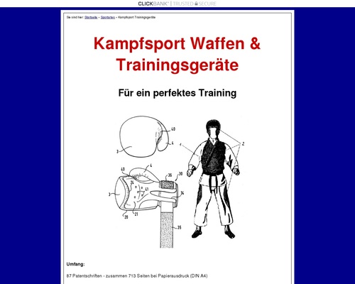 Kampfsport Waffen und Trainingsgeräte