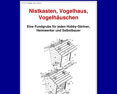 Vogelhaus und Nistkasten Technik