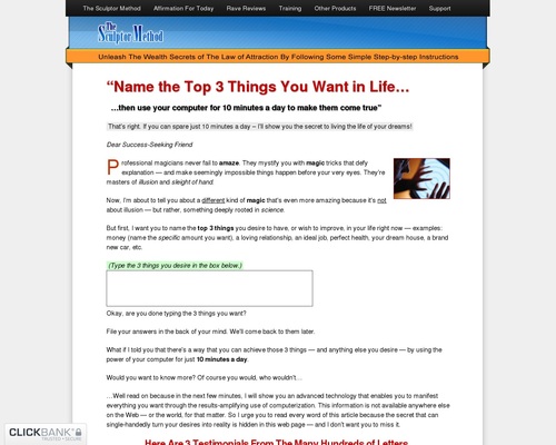 Affirmations software – Sculptor3